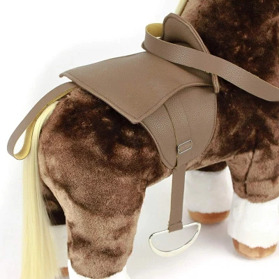 Playtime By Eimmie 18 Inch Doll Plush Horse With Saddle - Image 4