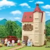 Calico Critters Red Roof Tower Home, 3 Story Dollhouse Playset With Figure, Furniture And Accessories
