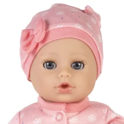 Adora Playtime Baby Doll Cozy Snowflake, 13 Inch Soft Doll, Open/Close Eyes, Best Baby Girl Gift For Age 1+