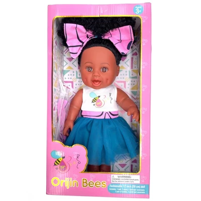 Orijin Bees Positively Puffy 12" Baby Bee Doll - Black Hair With Brown Eyes - Image 3