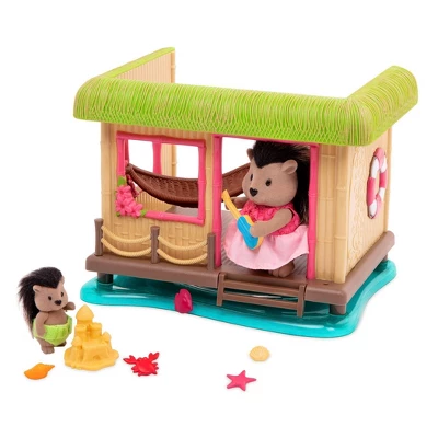 Li'l Woodzeez Miniature Playset With Accessories 15pc - Tiki Hut - Image 2