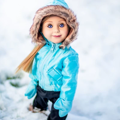 The Queen's Treasures 18 Inch Doll Complete 6 Pc Blue Ski Wear Clothes - Image 6