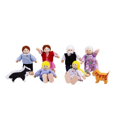 Bigjigs Toys Wooden Doll Family Set
