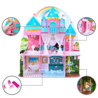 Olivia's Little World By Teamson Kids Furnished Castle Dollhouse For 12" Dolls - Image 4