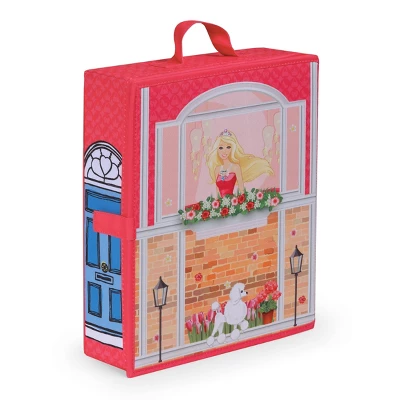 Home & Go Dollhouse Playset Travel & Storage Case With Bed/Bedding For 12" Fashion Dolls - Pink - Image 5