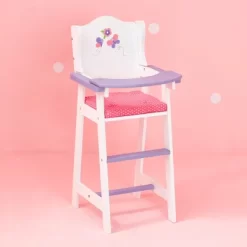 Olivia's Little World Little Princess Kids Baby Doll High Chair, Purple
