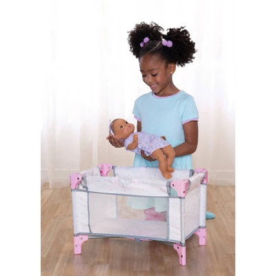 Perfectly Cute Star Print Folding Crib For Baby Doll - Image 2
