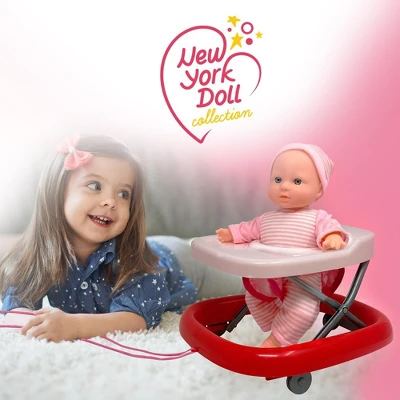 The New York Doll Collection 12 Inch Baby Doll Walker Set - Image 2