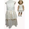 Doll Clothes Superstore Size 7 Matching Girl And Doll Cream Stripe Ruffle Dresses