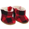 Sophia’s Buffalo Check Boots For 18” Dolls, Black/Red