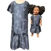 Doll Clothes Superstore Size 14 Matching Girl And Doll Blue Pattern Dresses For Girls And Dolls