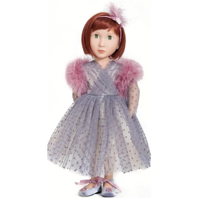 A Girl For All Time: 1940s Party Shoes And Feather Boa For 16 Inch British Dolls - Image 2