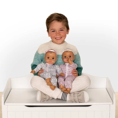 Perfectly Cute Girl Twins Brown Hair - Brown Eyes - Image 2