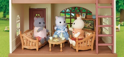 Calico Critters Sky Blue Terrace Gift Set, Dollhouse Playset With Figures, Furniture And Accessories - Image 5