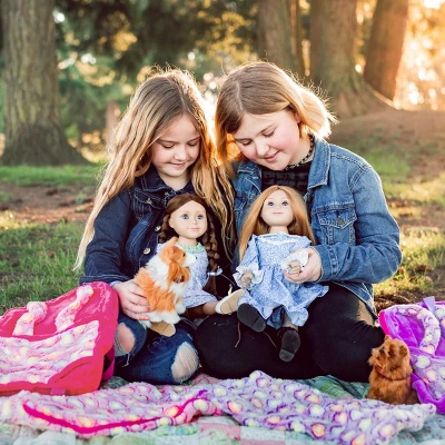 The Queen' Treasures 18 In Doll Carrier And Sleeping Bag, Purple Hearts - Image 4