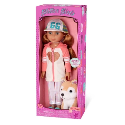 Glitter Girls Tavi With Dog Plush Nougat 14" Doll & Pet Set - Image 5