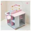 Olivia's Little World - Baby Doll Furniture - Baby Changing Station With Storage (Gray Polka Dots)