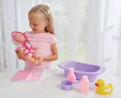 Kidoozie Bathtime Baby, 12-Inch Doll, Bath Tub And Accessories For Kids, Pretend Play, Ages 3 And Up