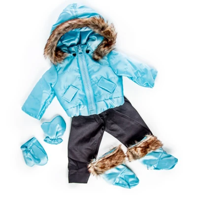 The Queen's Treasures 18 Inch Doll Complete 6 Pc Blue Ski Wear Clothes - Image 7