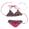 Sophia’s Leopard Print Bikini Swimsuit For 18” Dolls, Tan/Hot Pink