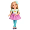 Glitter Girls Sashka Poseable 14" Doll & Surprise Birthday Party Accessory Set