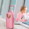 Badger Basket 3-in-1 Trolley Doll Carrier With Rocking Bed And Bedding - Pink/Polka Dot