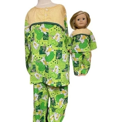 Matching Girl And Doll Happy Bear Pajamas Size 12