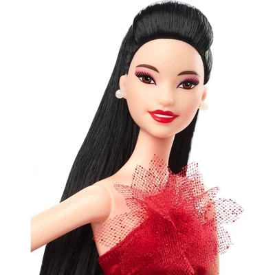 Barbie Signature 2022 Holiday Collector Doll - Straight Black Hair - Image 2