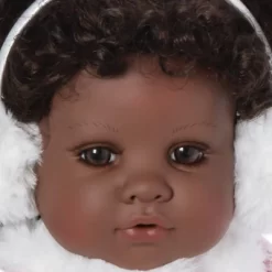 Adora Realistic Black Baby Doll Winter Dream Toddler Doll - 20 Inch, Soft CuddleMe Vinyl, Dark Brown Hair, Brown Eyes