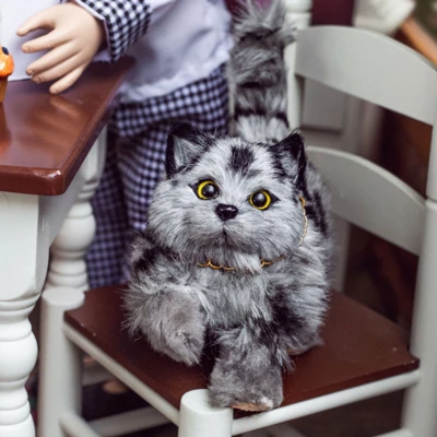The Queen's Treasures 18 Inch Doll Pet Realistic Grey Striped Kitty Cat
