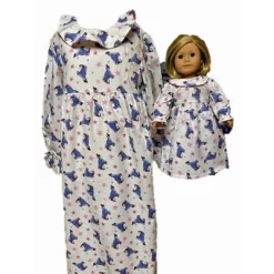 Doll Clothes Superstore Matching Girl And Doll Size 6 Flannel Nightgown