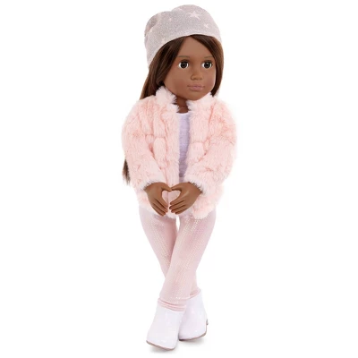 Our Generation Fancy & Furry Pink Faux-Fur Coat For 18" Dolls - Image 2