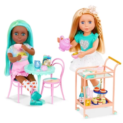 Glitter Girls Tea Time Cart Accessory Set For 14" Dolls