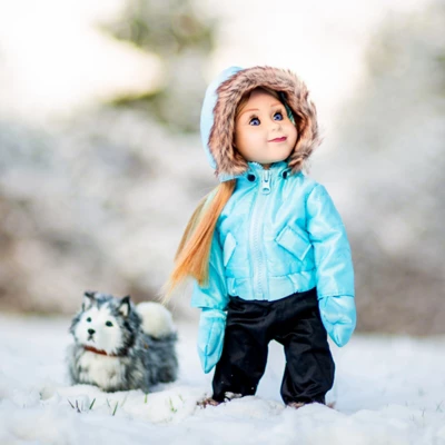 The Queen's Treasures 18 Inch Doll Complete 6 Pc Blue Ski Wear Clothes - Image 4