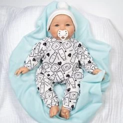 Paradise Galleries Realistic Chubby Baby Boy Doll - Big Boy With Fat Rolls And Magnetic Pacifier, 5-Piece Reborn Doll Set