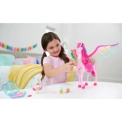 Barbie A Touch Of Magic Pink Pegasus With Puppy, Lights And Sounds