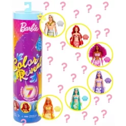 MATTEL Barbie - Color Reveal ! Color Changing Prince Or Princess' Mermaid Doll With 7 Unboxing Surprises