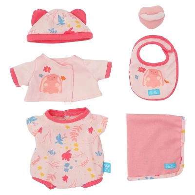Manhattan Toy Baby Stella Welcome Baby 6 Piece Bringing Home Baby Doll Set With Hat, Bib, Onesie, Cardigan, Magnetic Pacifier And Blanket - Image 3