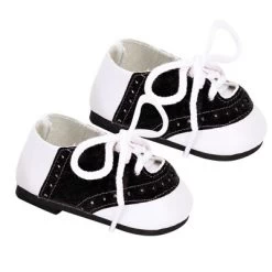 Sophia’s Saddle Shoes For 18” Dolls, Black/White