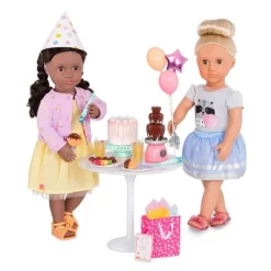 Our Generation Sweet Celebration Birthday Party Accessory Set For 18" Dolls