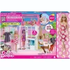 Barbie Dollhouse With Doll, 2 Levels & 4 Play Areas, Fully Furnished,