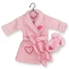Sophia’s Terrycloth Robe & Slippers For 18” Dolls, Pink