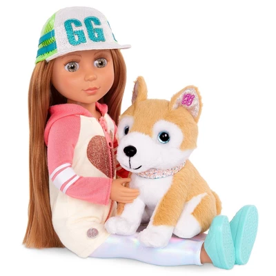 Glitter Girls Tavi With Dog Plush Nougat 14" Doll & Pet Set - Image 4