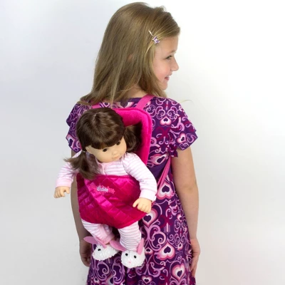 Sophia’s Hands Free Front/Back Carrier For Dolls, Hot Pink - Image 3