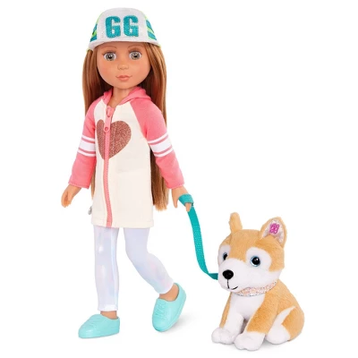 Glitter Girls Tavi With Dog Plush Nougat 14" Doll & Pet Set - Image 3