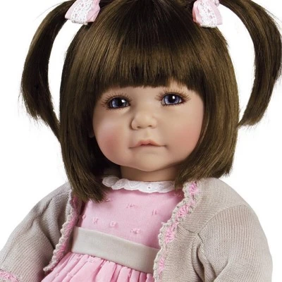 Adora Realistic Baby Doll Sweet Cheeks Toddler Doll - 20 Inch, Soft CuddleMe Vinyl, Brown Hair, Blue Eyes - Image 4