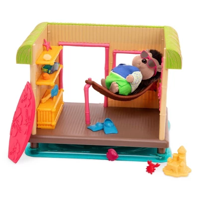Li'l Woodzeez Miniature Playset With Accessories 15pc - Tiki Hut - Image 3