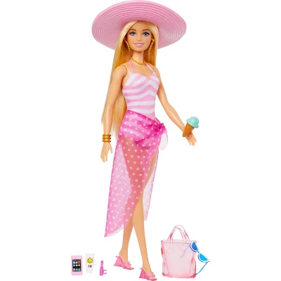 Barbie Doll With Swimsuit And Beach-Themed Accessories (Target Exclusive) - Image 3