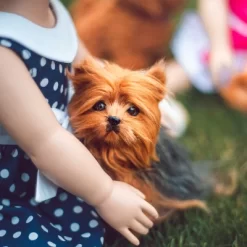 The Queen's Treasures Teacup Yorkie Puppy, Collar, & Leash For 18" Dolls