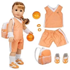Dress Along Dolly Basketball Uniform Outfit For American Girl Doll